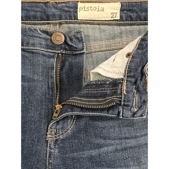 Pistola Low Rise Jeans Womens Size 27 Style P8444 Medium Blue Wash - Picture 6 of 8